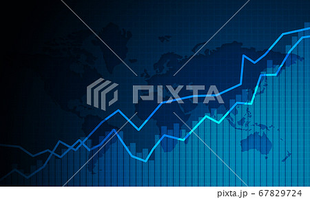 Graph chart of stock market investment trading 67829724