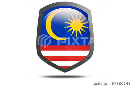 Malaysia country flag shield icon 67830143