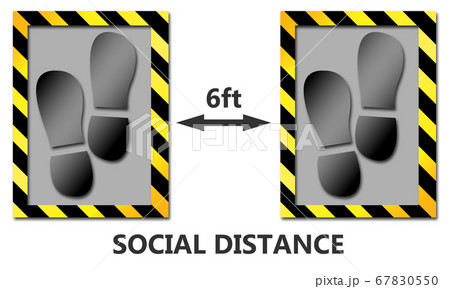 Keep distance, social distancing for 6ft 67830550