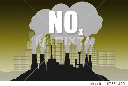 Environmental concept of nitrogen oxides or NOx Environmental concept of nitrogen oxides or NOx 67831806