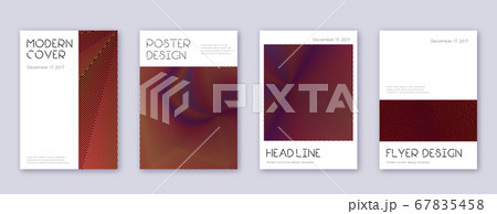 Minimal brochure design template set. Orange abstr Minimal brochure design template set. Orange abstr 67835458