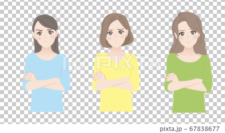 Female facial expression frowning 67838677
