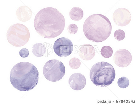 水彩 テクスチャー 水玉 ドット 紫 ピンク イラストのイラスト素材