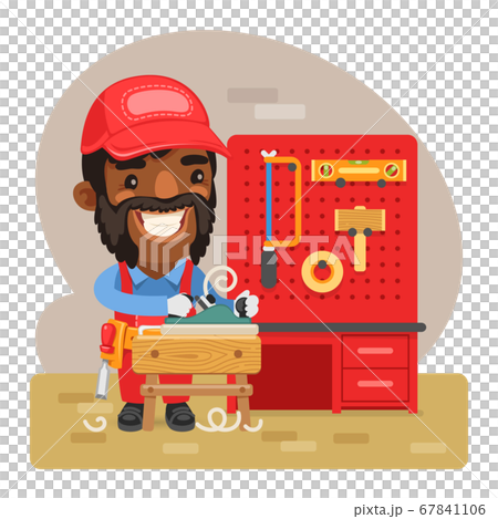 Cartoon Carpenter Woodworking 67841106