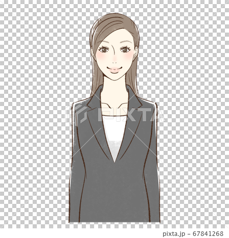 笑顔で正面向きの女性 笑顔で正面向きの女性 67841268
