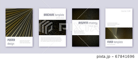 Minimalistic brochure design template set. Gold ab Minimalistic brochure design template set. Gold ab 67841696
