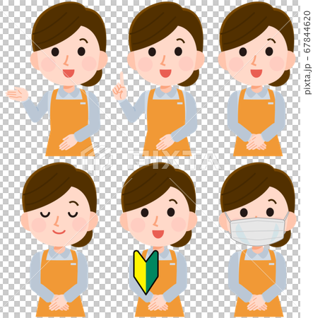 女性 店員 セット イラスト 女性 店員 セット イラスト 67844620