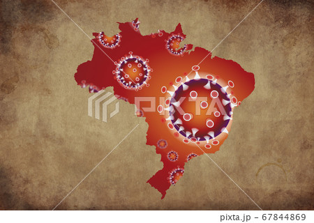 Coronavirus map Brazil, pandemic, epidemic 67844869
