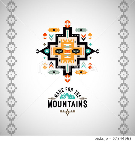 Vector colorful decorative element on native ethnic style Vector colorful decorative element on native ethnic style 67844963