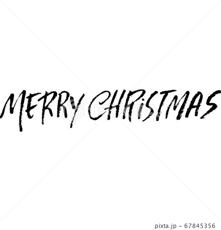Hand drawn phrase Merry Christmas. Grunge lettering design. Vector typography vector illustration. 67845356