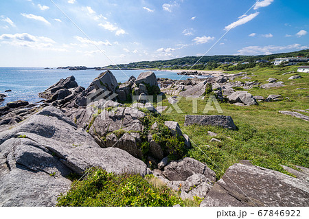 青森県八戸市 種差海岸の綺麗な風景の写真素材 [67846922] - PIXTA