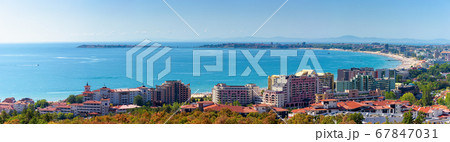 panorama of the sunny beach bay. popular 67847031