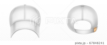 Vector mockup of blank white baseball cap 67848241