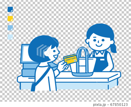 cash register, cashless, female 67850123