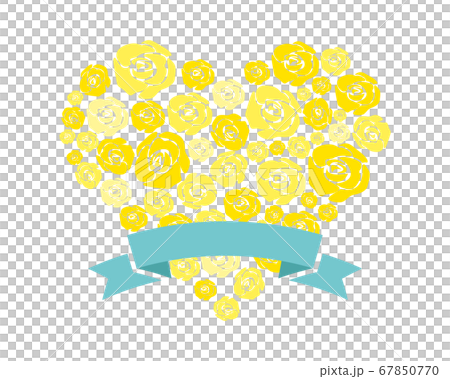 Yellow Roses Heart Shape Vector illustration of yellow rose flower Rose... - Stock Illustration ...