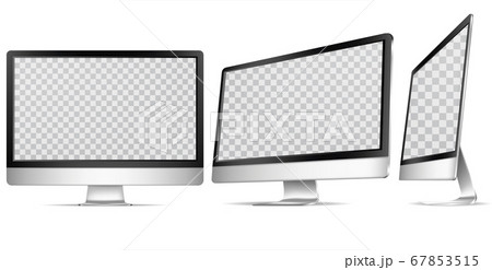 Realistic Detailed 3d Computer Display Set. Vector 67853515