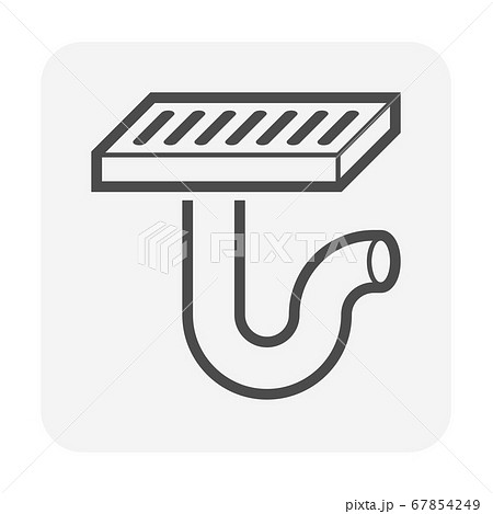Floor and roof drainage equipment vector icon 67854249