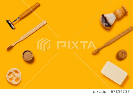 Yellow background on zero waste topic. Yellow background on zero waste topic. 67854257