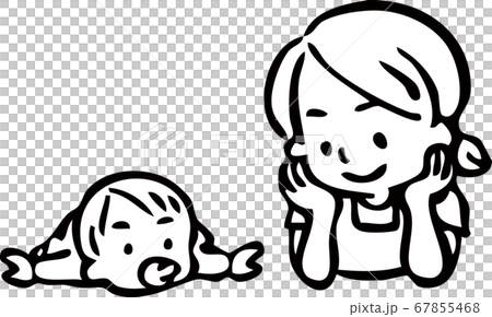 赤ちゃんと女の子 67855468
