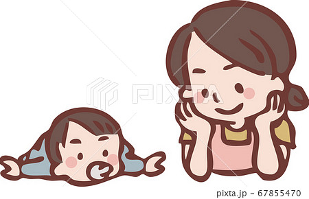 赤ちゃんと女の子 67855470
