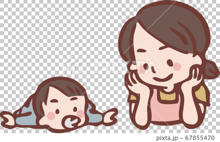 赤ちゃんと女の子 67855470