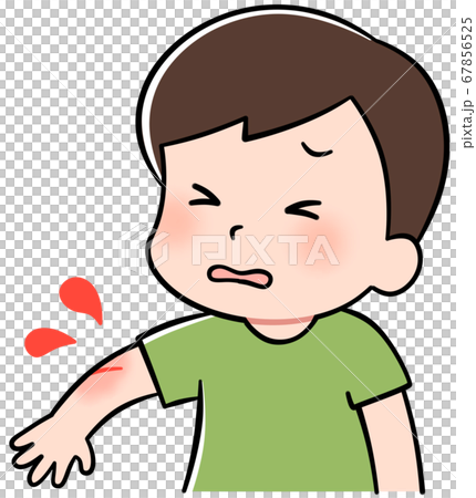 Boy with injured arm - Stock Illustration [67856525] - PIXTA