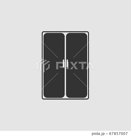 Wardrobe or Cupboard icon flat Wardrobe or Cupboard icon flat 67857007