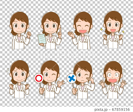 一件白大褂的醫學女人 67859156