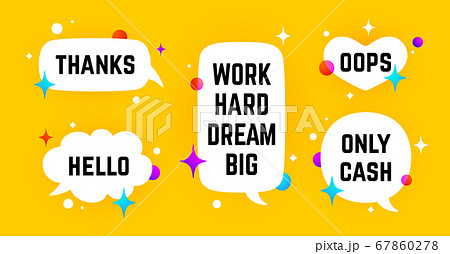 Speech bubble. Set of chat message Speech bubble. Set of chat message 67860278