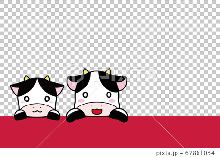 明信片大小的材料,排列著兩頭母牛 明信片大小的材料,排列著兩頭母牛 67861034