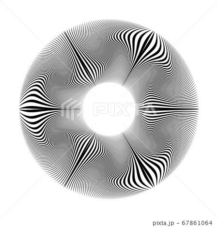 Abstract decorative lines pattern in circle shape. Abstract decorative lines pattern in circle shape. 67861064