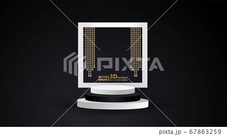 Golden black luxury stage and podium, for winner Golden black luxury stage and podium, for winner 67863259