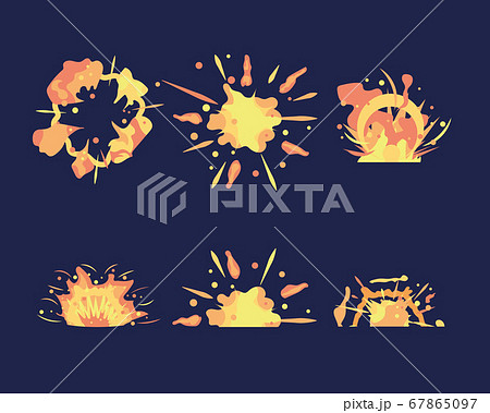 Cartoon explosion set 67865097