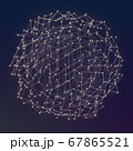 Abstract image of a metal meshes ball 3D image 67865521