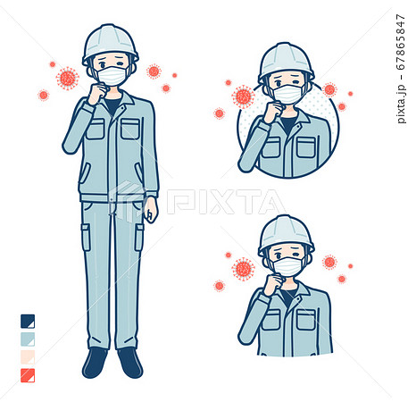 simple work wear Construction site man_infection 67865847