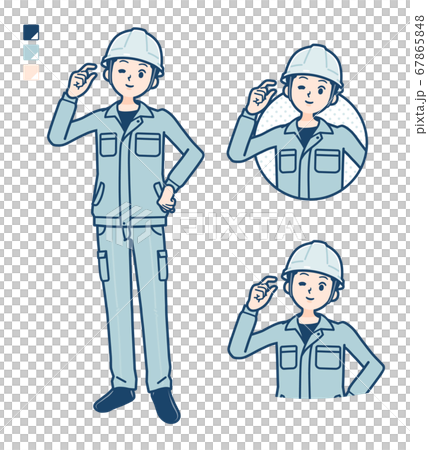 simple work wear Construction site man_Just-a-bit 67865848