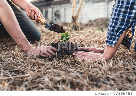 Environment earth day, Hands of two man helping 67866463