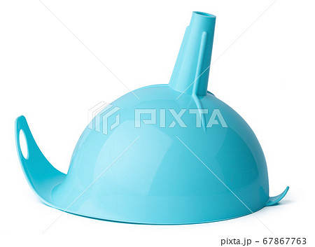 New plastic kitchen funnel isolated on white 67867763