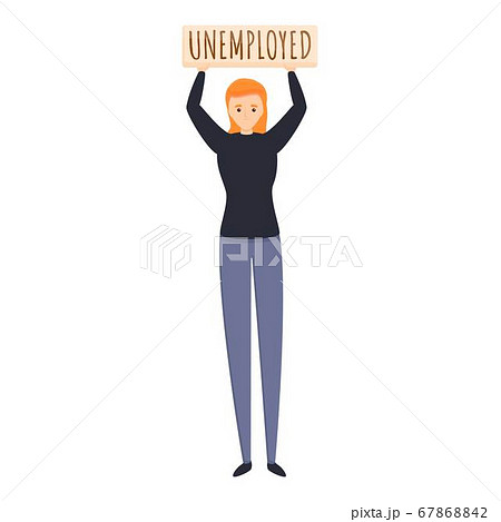 Jobless girl icon, cartoon style Jobless girl icon, cartoon style 67868842
