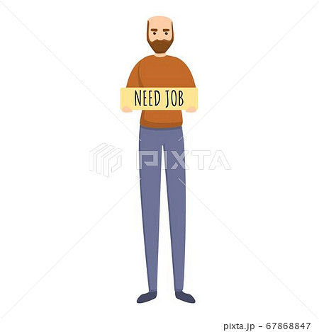 Seeking job man icon, cartoon style Seeking job man icon, cartoon style 67868847