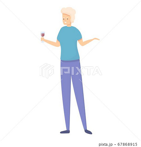 Happy retirement icon, cartoon style Happy retirement icon, cartoon style 67868915