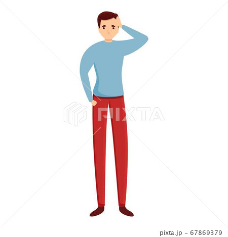 Upset teen icon, cartoon style 67869379