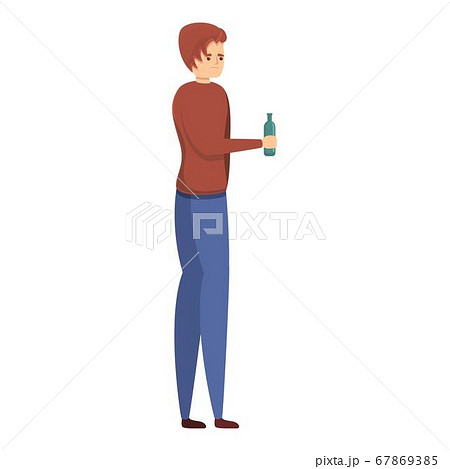 Alone teen icon, cartoon style 67869385