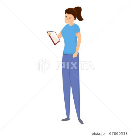 Laundry service girl icon, cartoon style Laundry service girl icon, cartoon style 67869533