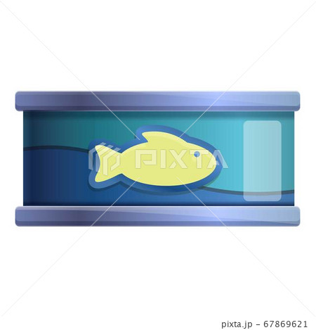 Ocean fish tin can icon, cartoon style Ocean fish tin can icon, cartoon style 67869621
