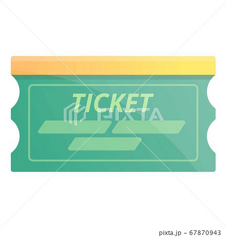 Ticket icon, cartoon style 67870943