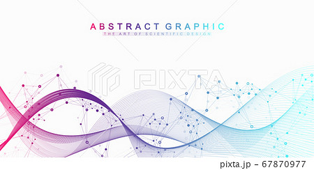 Geometric abstract background with connected lines and dots. Connectivity flow point. Molecule and communication background. Graphic connection background for your design. Vector illustration. Geometric abstract background with connected lines and dots. Connectivity flow point. Molecule and communication background. Graphic connection background for your design. Vector illustration. 67870977