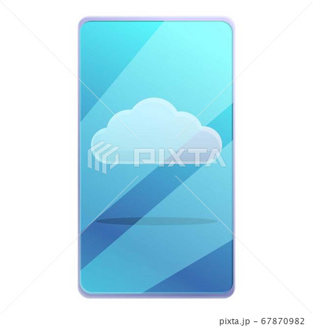 Remote smartphone cloud icon, cartoon style Remote smartphone cloud icon, cartoon style 67870982