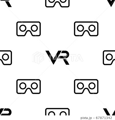 Seamless Pattern With VR Logos 67871342