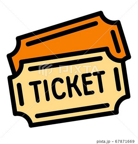 Museum tickets icon, outline style Museum tickets icon, outline style 67871669